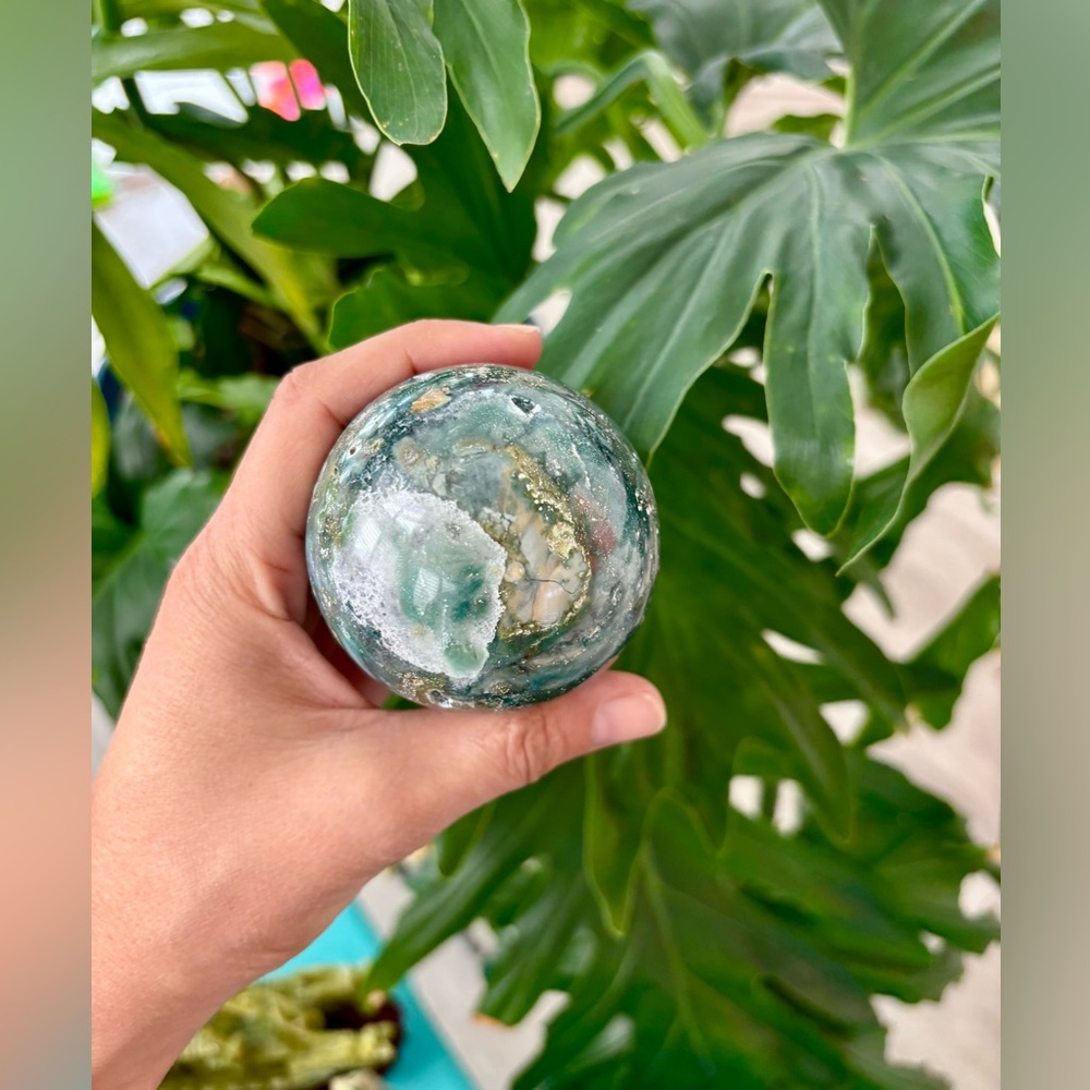 Ocean jasper sphere